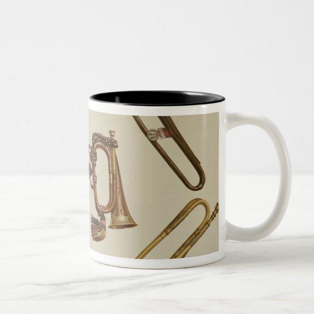 Tasse 2 Couleurs La cavalerie sonnent de la trompette, une bugle, (Droit)