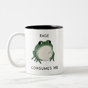 Tasse 2 Couleurs La colère me consume Mème de l'étang de grenouille