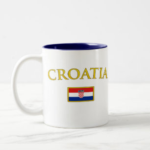 Tasse 2 Couleurs La Croatie d'or