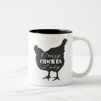 Tasse 2 Couleurs La dame folle du poulet