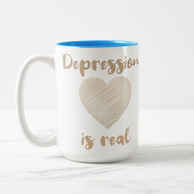Tasse 2 Couleurs La dépression est réelle (Gauche)