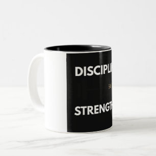 Tasse 2 Couleurs La Discipline Construit La Force Motivation Salle