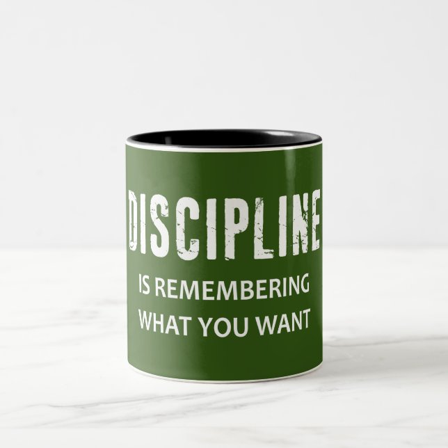 Tasse 2 Couleurs La Discipline Rappelle Ce Que Vous Voulez (Centre)