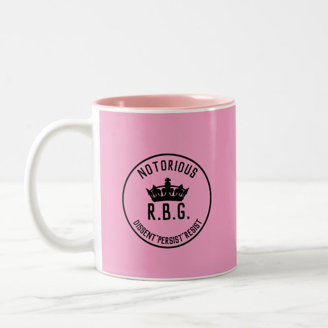 Tasse 2 Couleurs La dissidence notoire du RBG résiste au rose (Gauche)
