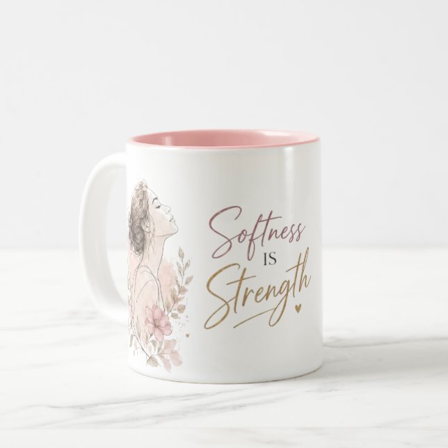 Tasse 2 Couleurs La douceur est force (Devant gauche)