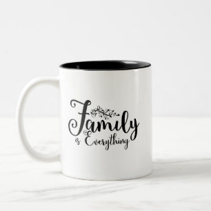 Tasse 2 Couleurs La famille est tout citée