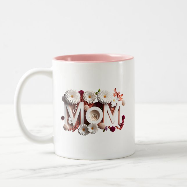 Tasse 2 Couleurs La fête des mères pour Maman (Gauche)