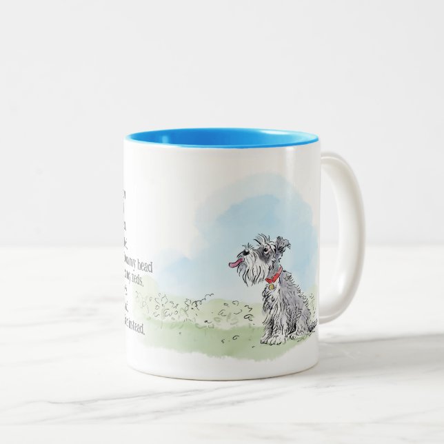 Tasse 2 Couleurs La fête des pères du chien (Devant droit)