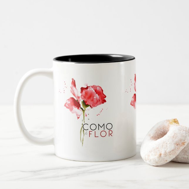 Tasse 2 Couleurs La Flor de Como (Avec donut)