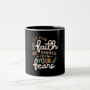 Tasse 2 Couleurs La foi sur la peur Vintage Inspirer Christian