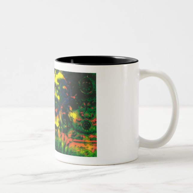 Tasse 2 Couleurs La gargouille heureuse de Charlie (Droit)