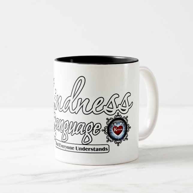 Tasse 2 Couleurs La gentillesse est la langue (Devant droit)