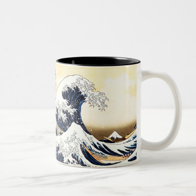 Tasse 2 Couleurs La grande vague outre de Kanagawa (Droit)