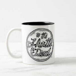 Tasse 2 Couleurs La hâte est vraie citation vintage de style de