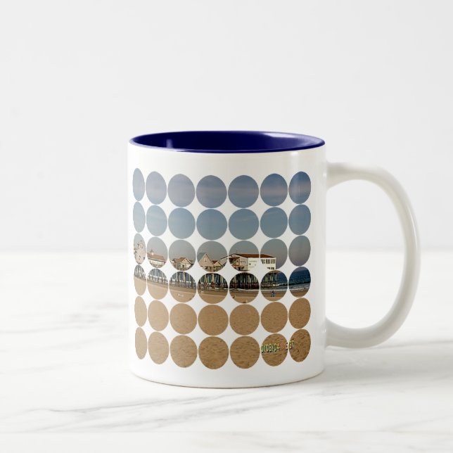 Tasse 2 Couleurs La jetée d'Old Orchard Beach (Droit)