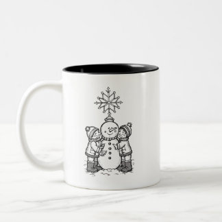 Tasse 2 Couleurs La joie du bonhomme de neige