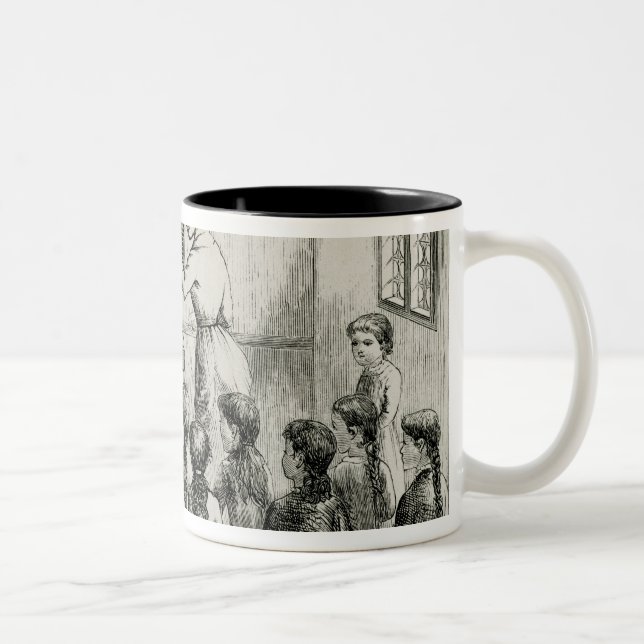 Tasse 2 Couleurs "La leçon d'inscription", illustration 'd'un (Droit)