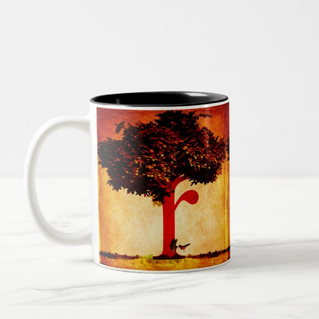 Tasse 2 Couleurs La lettre R (Gauche)