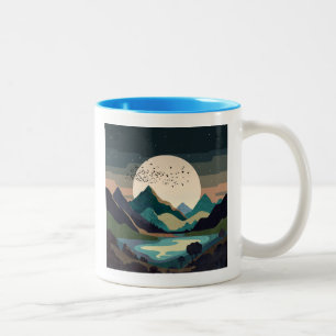 Tasse 2 Couleurs La Lune Sur Le Lac