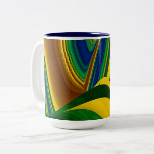 Tasse 2 Couleurs La magie de l'été, 3D Art Abstrait