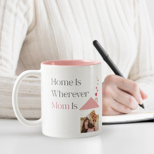 Tasse 2 Couleurs La Maison Personnalisée Est Où Que La Mère Soit