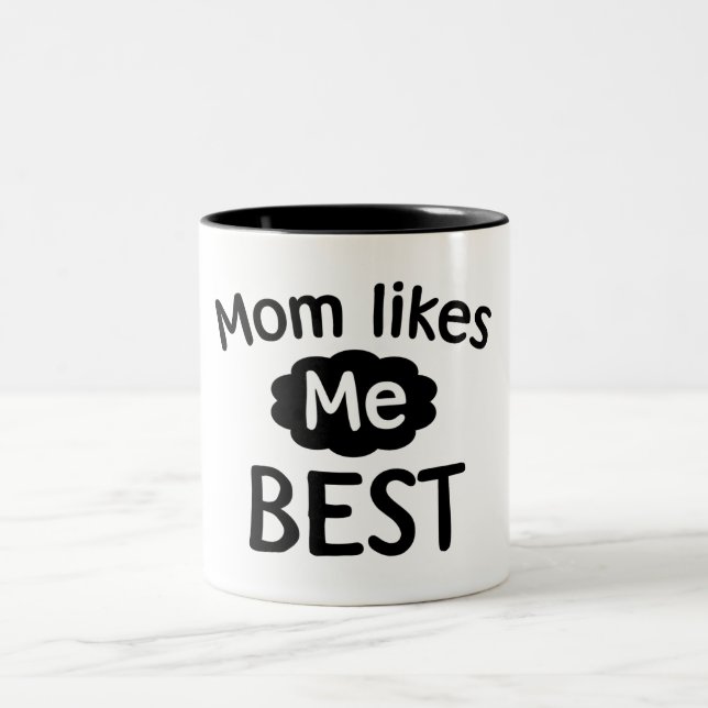 Tasse 2 Couleurs La maman m'aime meilleur (Centre)