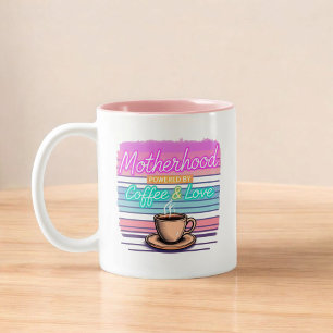 Tasse 2 Couleurs La maternité tourne sur le café et l'amour Maman
