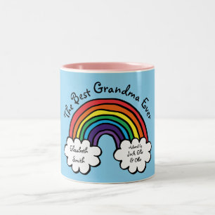 Tasse 2 Couleurs La meilleure grand-mère Mamie Ever Arc-en-ciel Ble