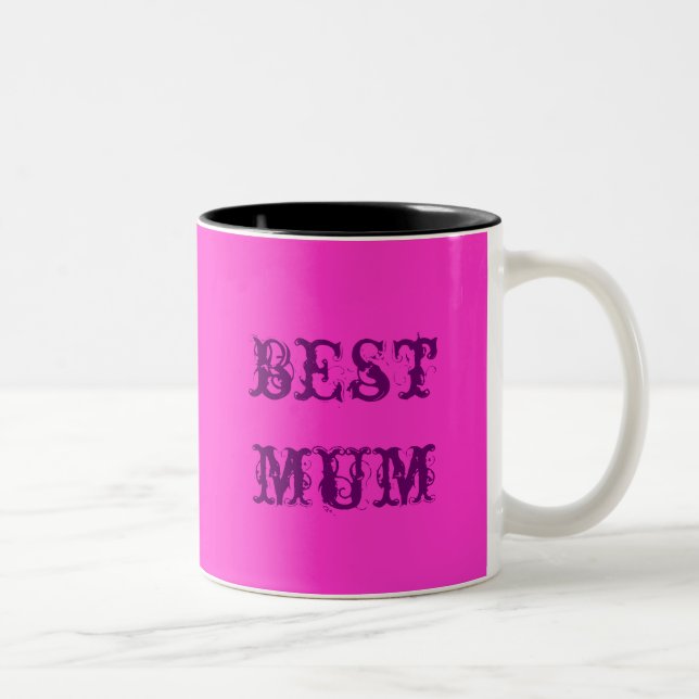 Tasse 2 Couleurs la meilleure maman (Droit)