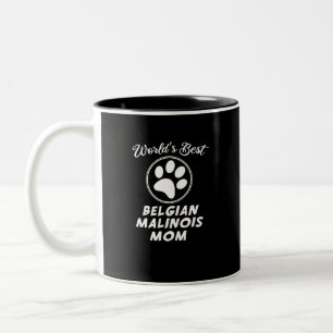 Tasse 2 Couleurs La meilleure maman de Malinois du Belge du monde