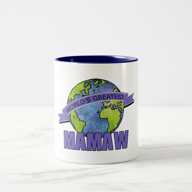 Tasse 2 Couleurs La meilleure Mamaw du monde (Centre)
