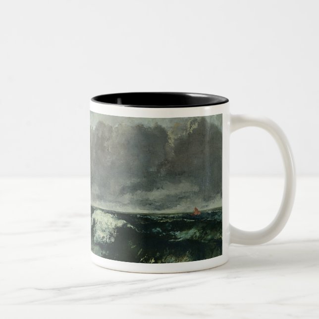 Tasse 2 Couleurs La mer orageuse ou, la vague, 1870 (Droit)