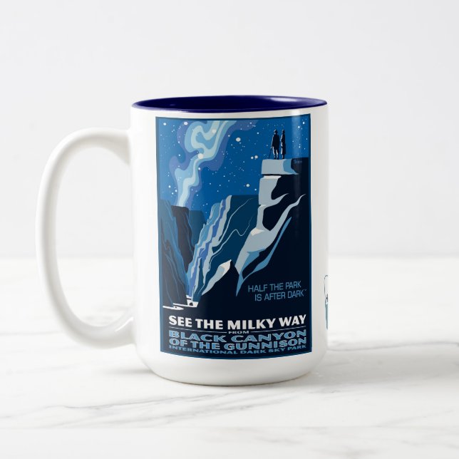 Tasse 2 Couleurs La moitié du parc est après la boue noire (Gauche)