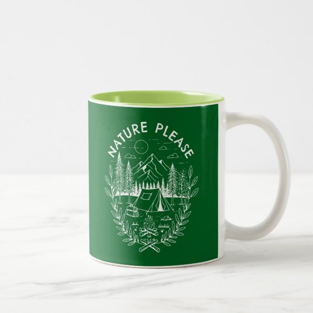 Tasse 2 Couleurs La nature s'il vous plaît (Droit)