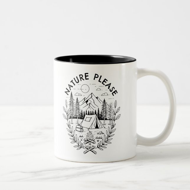 Tasse 2 Couleurs La nature s'il vous plaît (Droit)