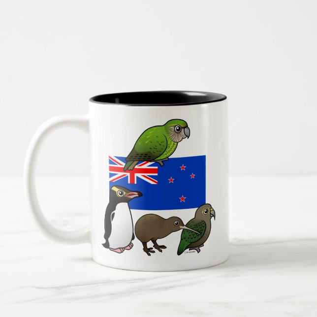 Tasse 2 Couleurs La Nouvelle Zélande Birdorables (Gauche)