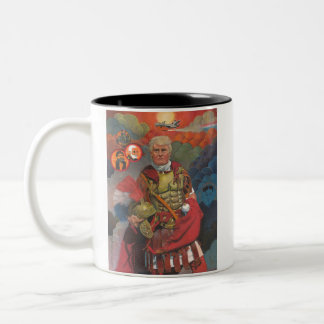 Tasse 2 Couleurs La paix par la force Illustration2
