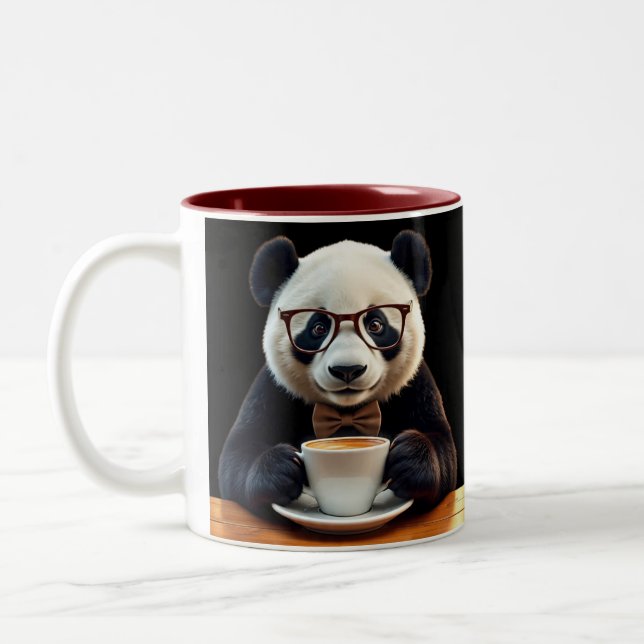 Tasse 2 Couleurs La pause café du panda (Gauche)