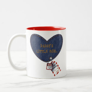 Tasse 2 Couleurs La petite fille de papa, l’électricien