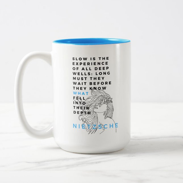Tasse 2 Couleurs La philosophie de l'âme profonde cite Nietzsche (Gauche)