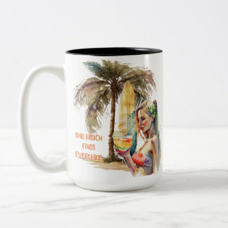 Tasse 2 Couleurs La Plage Répare Tout