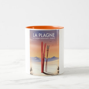 Tasse 2 Couleurs La Plagne, La Plagne-Tarentaise, France affiche de