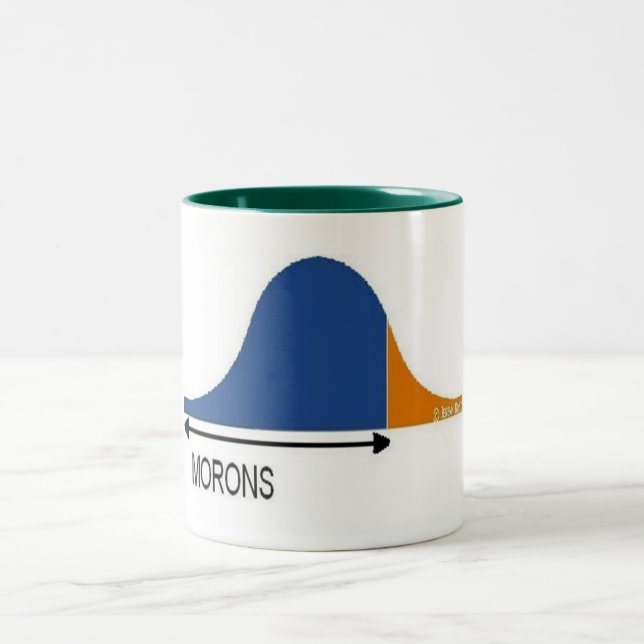 Tasse 2 Couleurs La plupart des personnes sont des débiles (Centre)