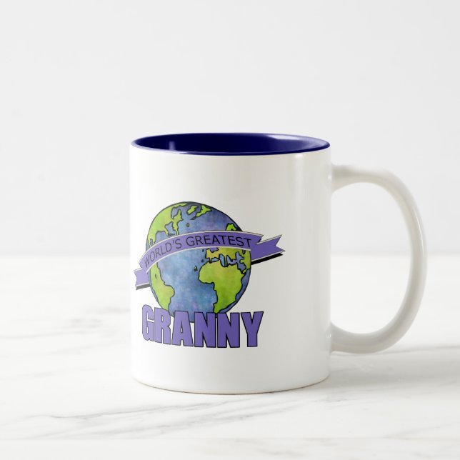 Tasse 2 Couleurs La plus grande grand-mère du monde (Droit)