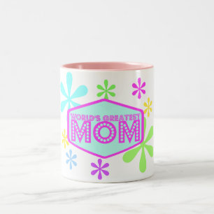 Tasse 2 Couleurs La plus grande maman du monde - rétro