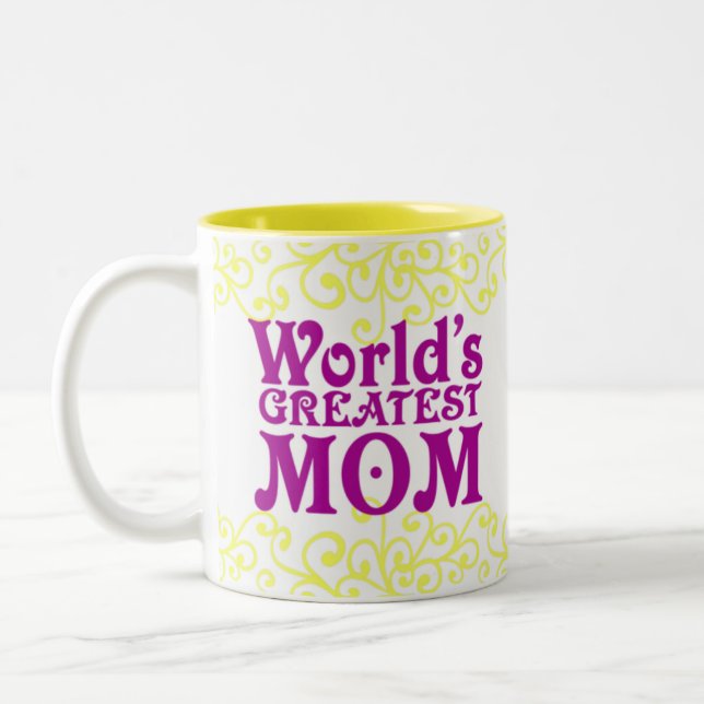 Tasse 2 Couleurs La plus grande maman et le professeur du monde (Gauche)