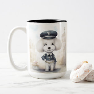 Tasse 2 Couleurs La police des canicules...Des pattes en action