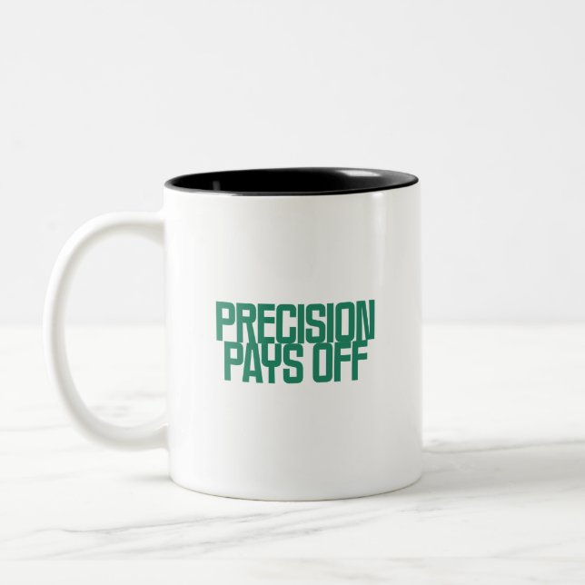 Tasse 2 Couleurs La précision est payante | Excellence de l'exactit (Gauche)