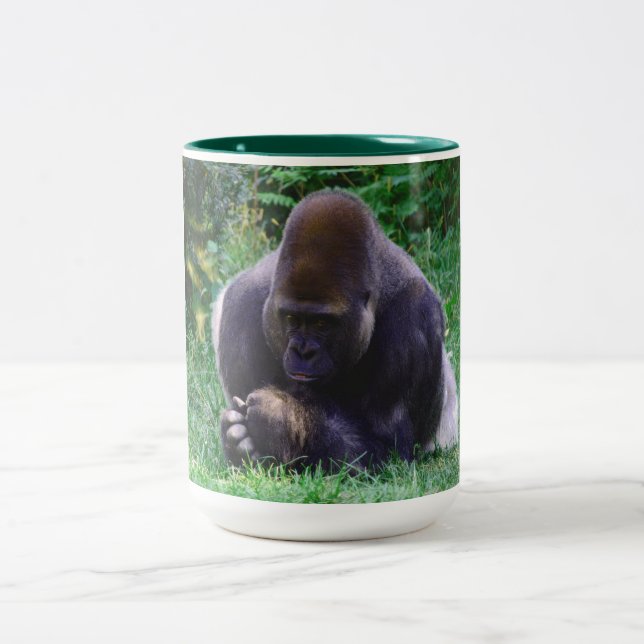 Tasse 2 Couleurs La prière Gorilla (Centre)