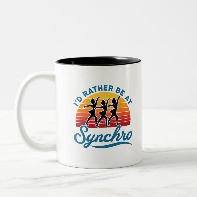 Tasse 2 Couleurs La Rétro De Patinage Synchronisé Plutôt À Synchro (Gauche)